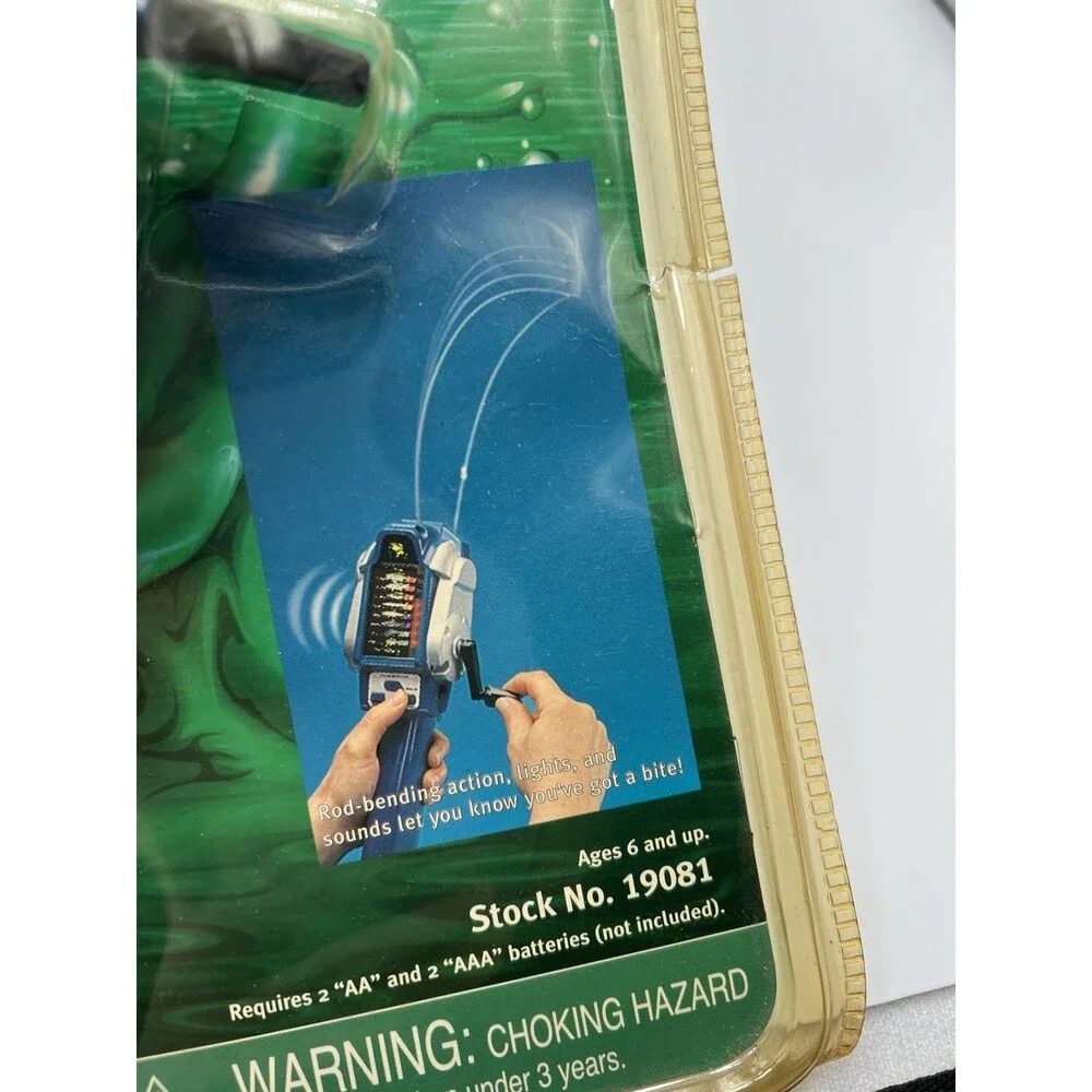 Sealed 1998 Playmates Reel Fishing Electronic Virtual Rod & Reel Fishing Toy